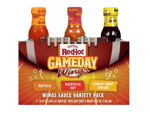 Frank's RedHot Gameday Wing Sauce, Variety Pack 3 x 356ml (1,06Kg)