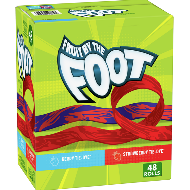 Fruit By The Foot, Berry Tie-Dye & Strawberry 48 Rolls 1.02kg