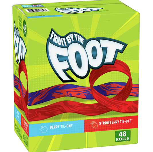 Fruit By The Foot, Berry Tie-Dye & Strawberry 48 Rolls 1.02kg