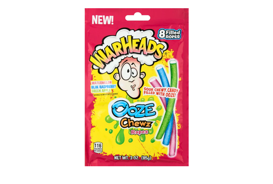 Warheads Ooze Chewz Ropes 85g