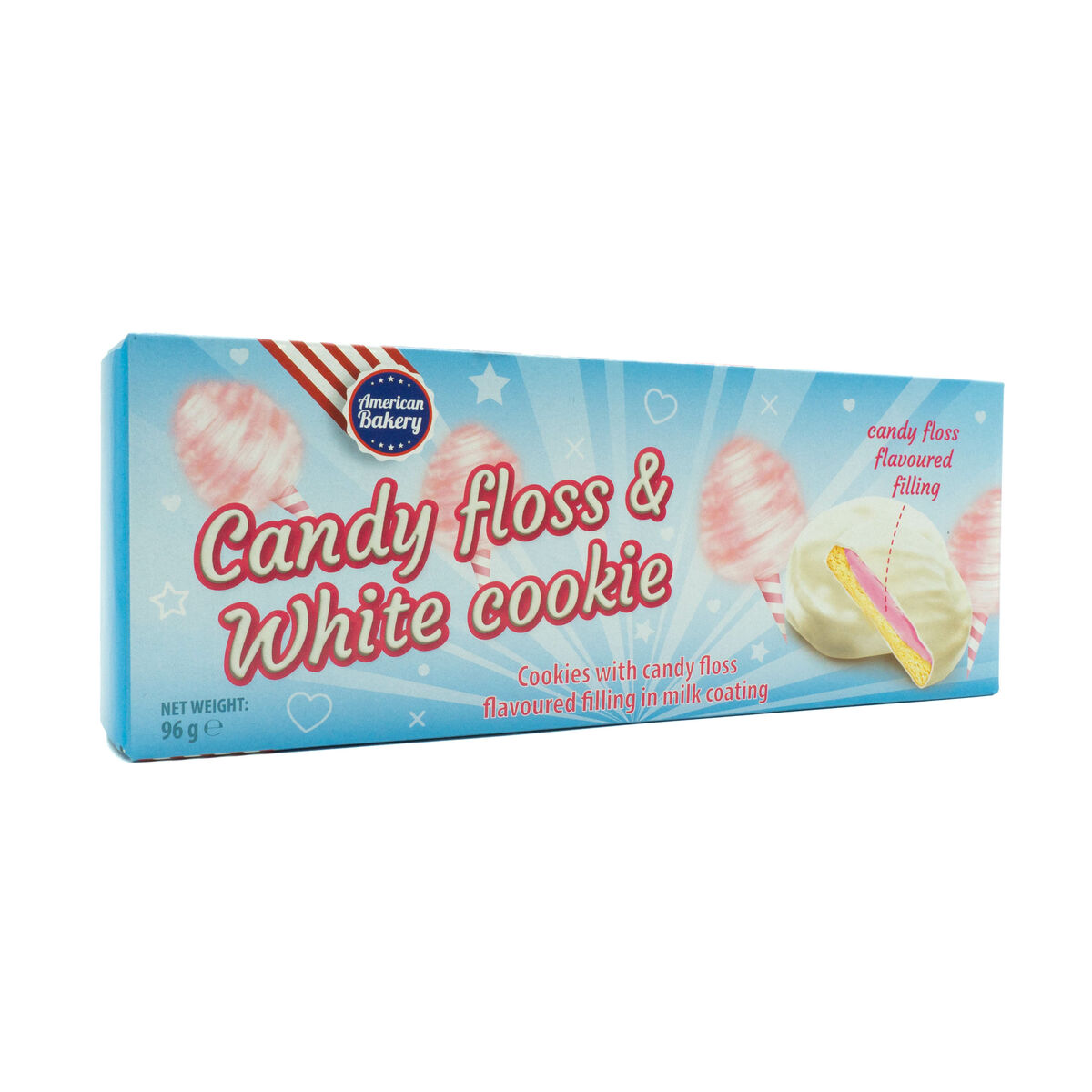 American Bakery Candy floss and white Cookie 96g
