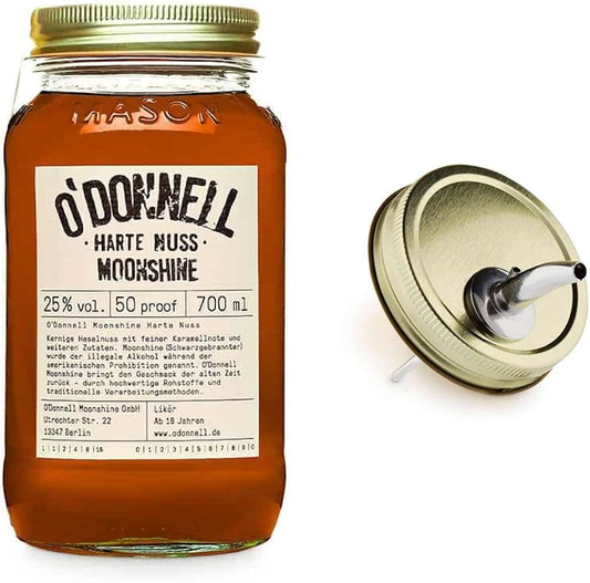O'Donnell - MOONSHINE Harte Nuss 700ml 25%Vol. mit passendem Ausgießer