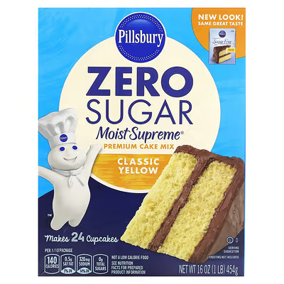 Pillsbury Zero Sugar Moist Supreme Premium Yellow Cake Mix 454g (MHD 12.10.2024)