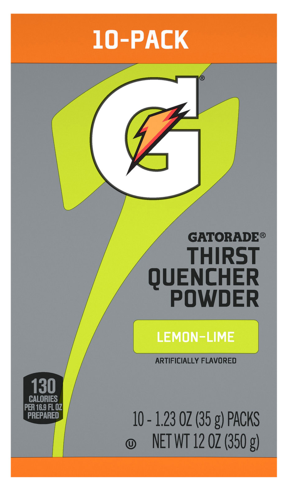 Gatorade 10-Pack Thirst Quencher Powder Lemon-Lime 350g
