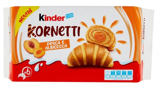 Kinder Kornetti Pesca e Albicocca 252g (MHD 05.01.2025)