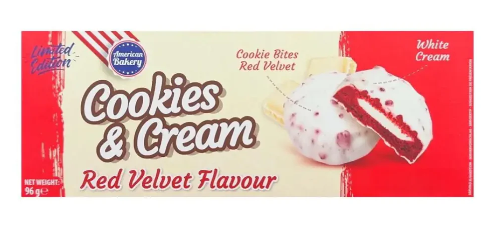 American Bakery Cookies & Cream Red Velvet Flavour 96g