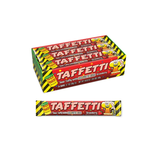 Toxic Waste Taffetti Sour Taffy with Confetti Bits Strawberry 20g