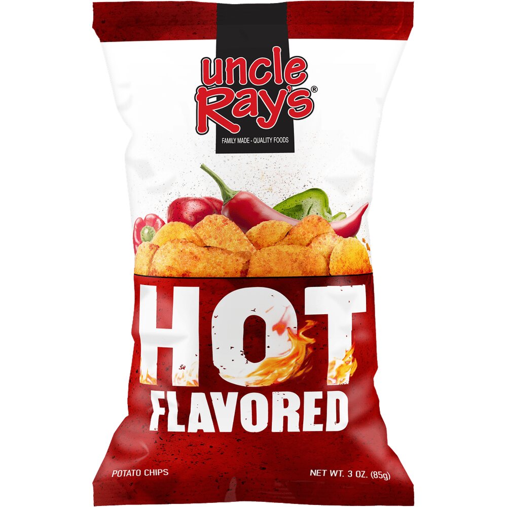 Uncle Ray's Potato Chips - Hot Flavoured 127.5g