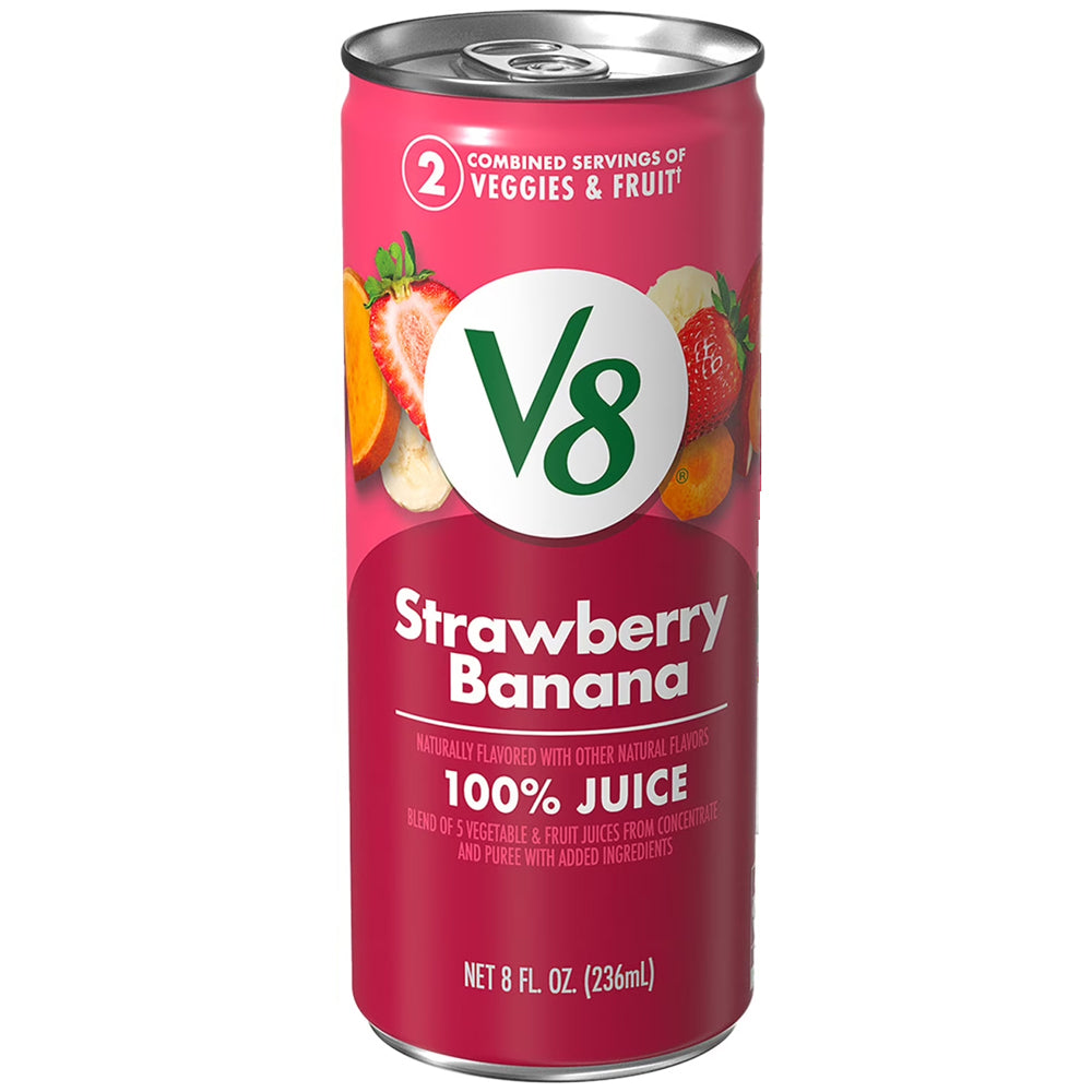 V8 Strawberry Banana 100% Juice 236ml