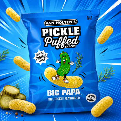 Van Holtens Pickle Puffed Snacks Big Papa 50g