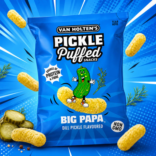 Van Holtens Pickle Puffed Snacks Big Papa 50g