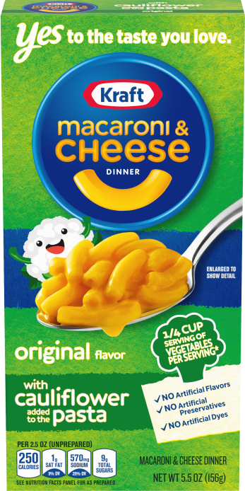 Kraft Macaroni & Cheese Dinner Cauliflower 156g (MHD 27.09.2022)