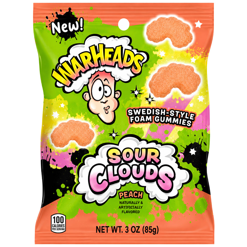 Warheads Sour Clouds Peach Gummies 85g