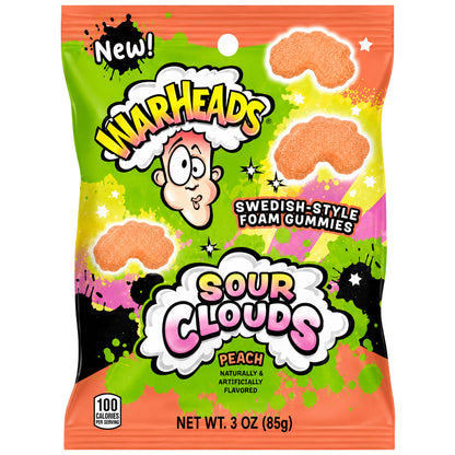 Warheads Sour Clouds Peach Gummies 85g