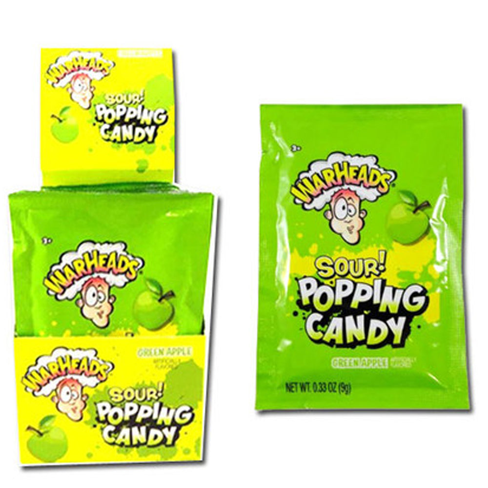 Warheads Sour Popping Candy Green Apple 9g