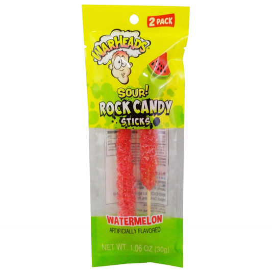 Warheads Sour! Rock Candy Sticks Watermelon 30g
