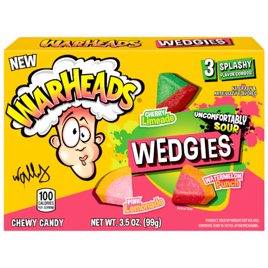 Warheads Sour Wedgies 99g ( MHD 21.12.24)