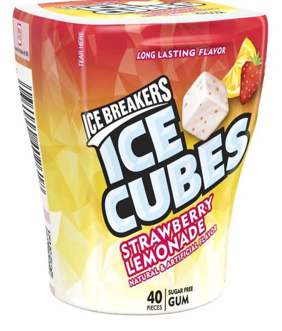 Ice Breakers - Ice Cubes Strawberry Lemonade -Sugar Free- 40 Stück 92g
