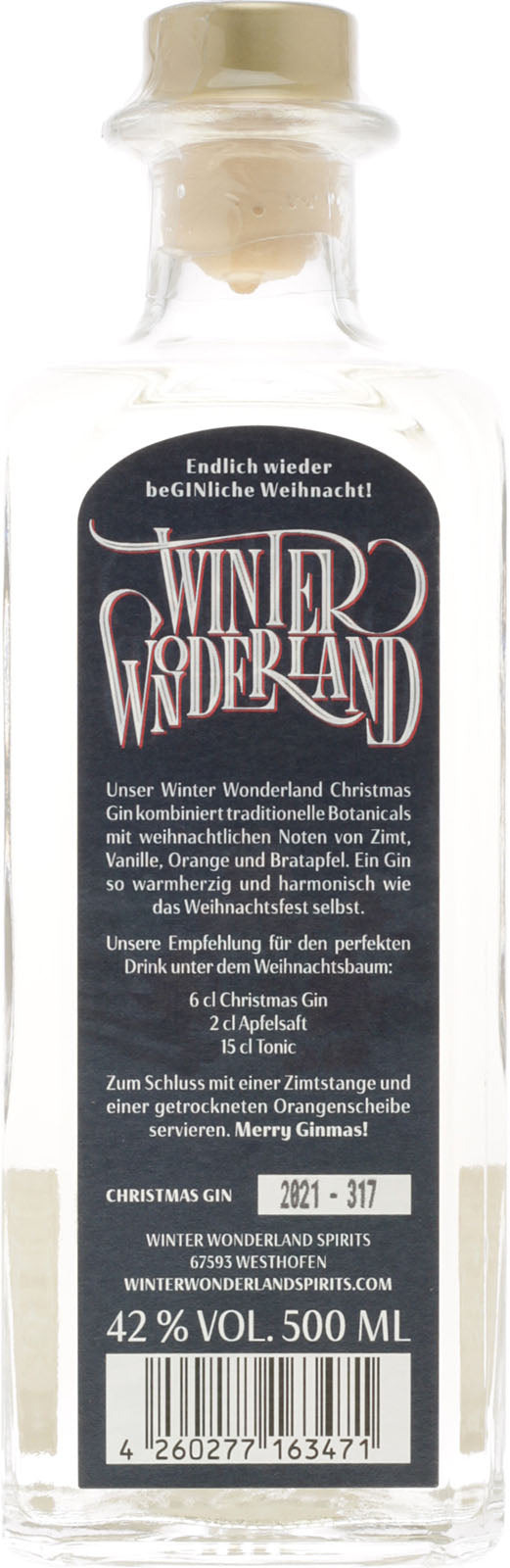 Winter Wonderland - Christmas Gin 500ml 42% Vol.