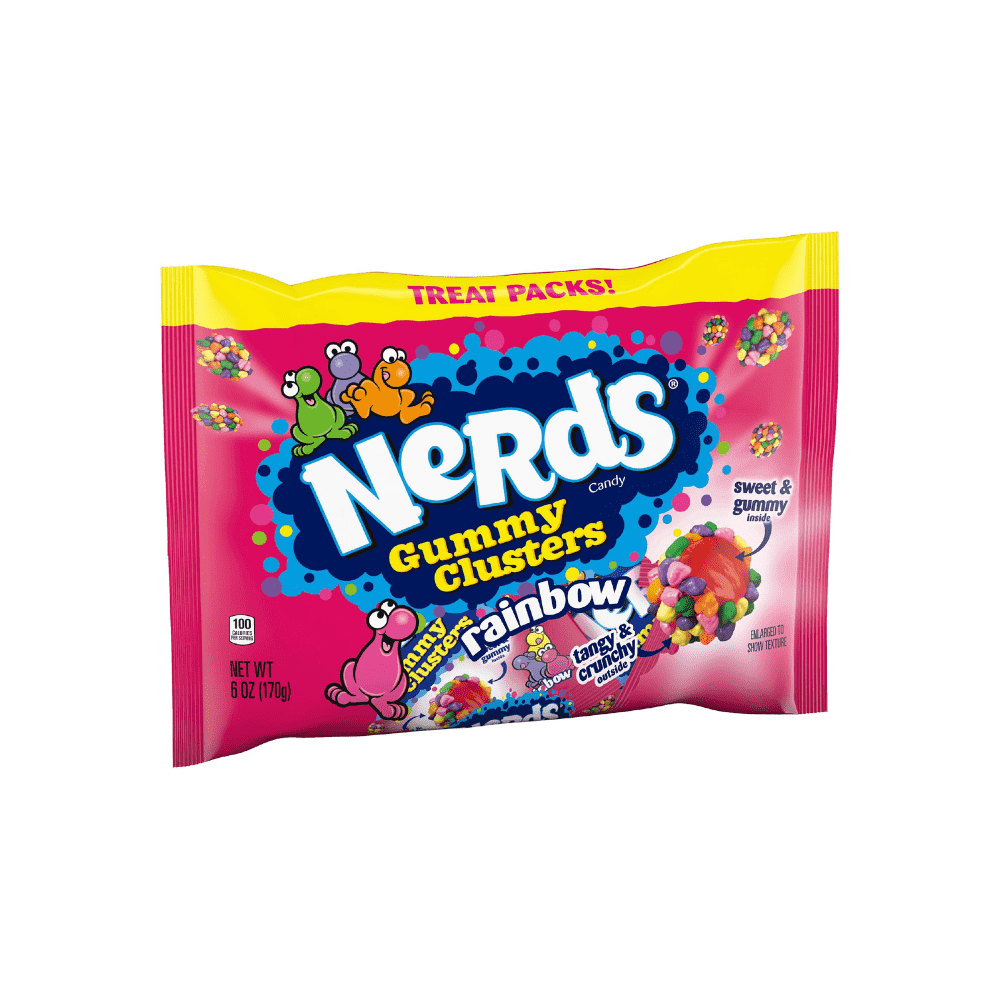 Nerds Gummy Cluster Rainbow Treat Packs 170g