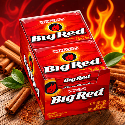 Wrigley's Big Red Cinnamon Gum 10 x 40g Vorratspack